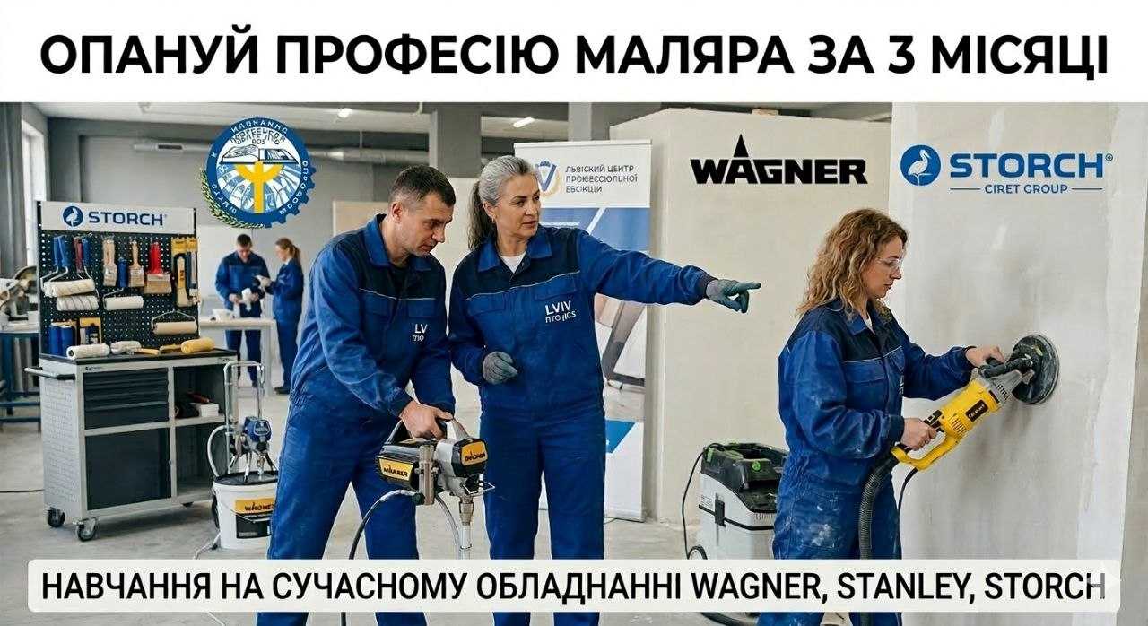 Стань майстром, який відбудує Україну: опануй професію маляра за 3 місяці!